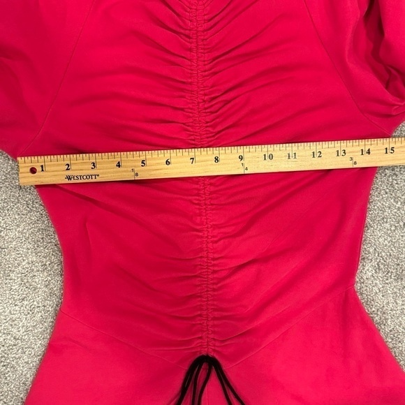 Molly Goddard Pink Cotton Lola Ruched Short Mini Dress Size US 4 / UK 8 EUC - Picture 9 of 11